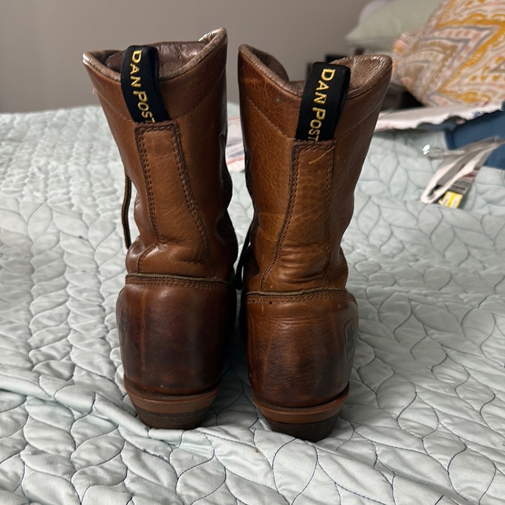 Dan Post Rustic Brown Leather Combat Boot - image 2